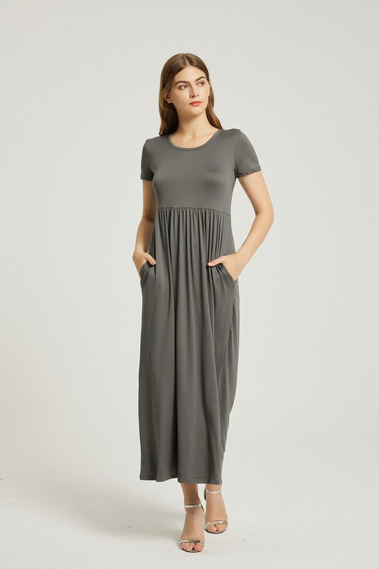 Women's Summer Casual Maxi Dress With Pocket