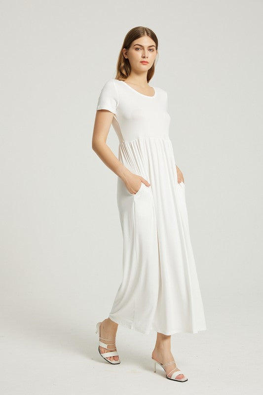 Women's Summer Casual Maxi Dress With Pocket