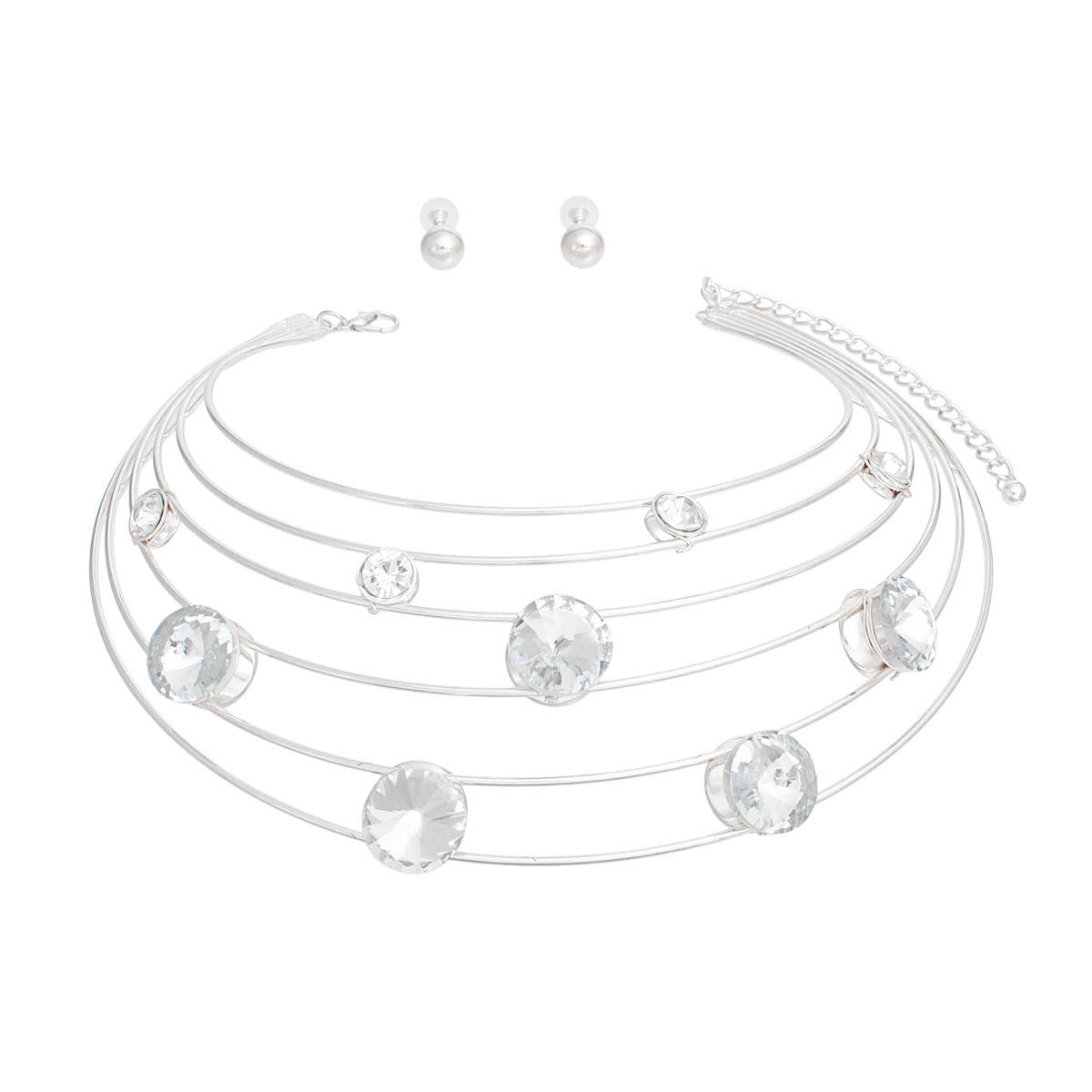 Choker Silver Wire Armor Necklace for Women