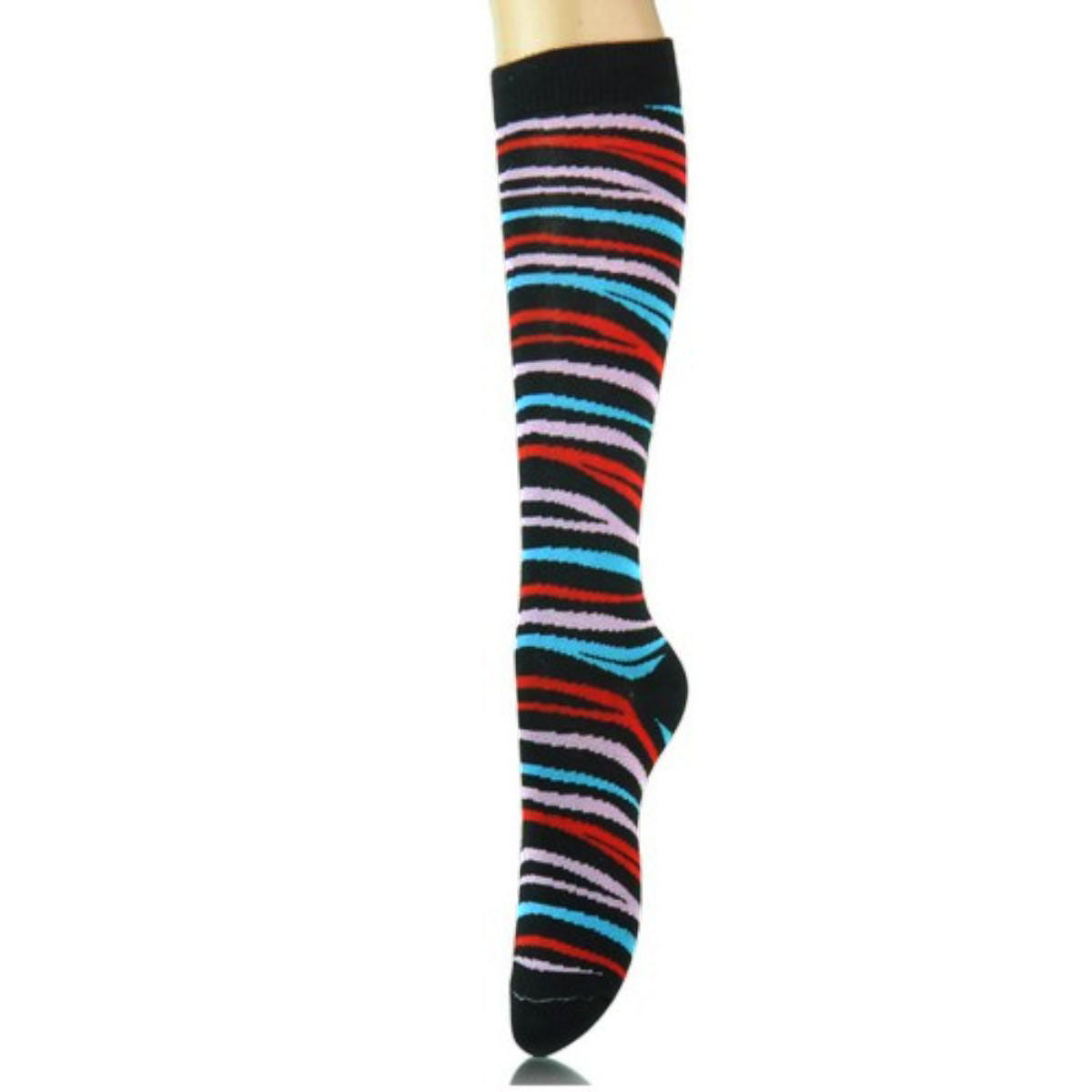 Black Tiger Stripe Knee High Socks